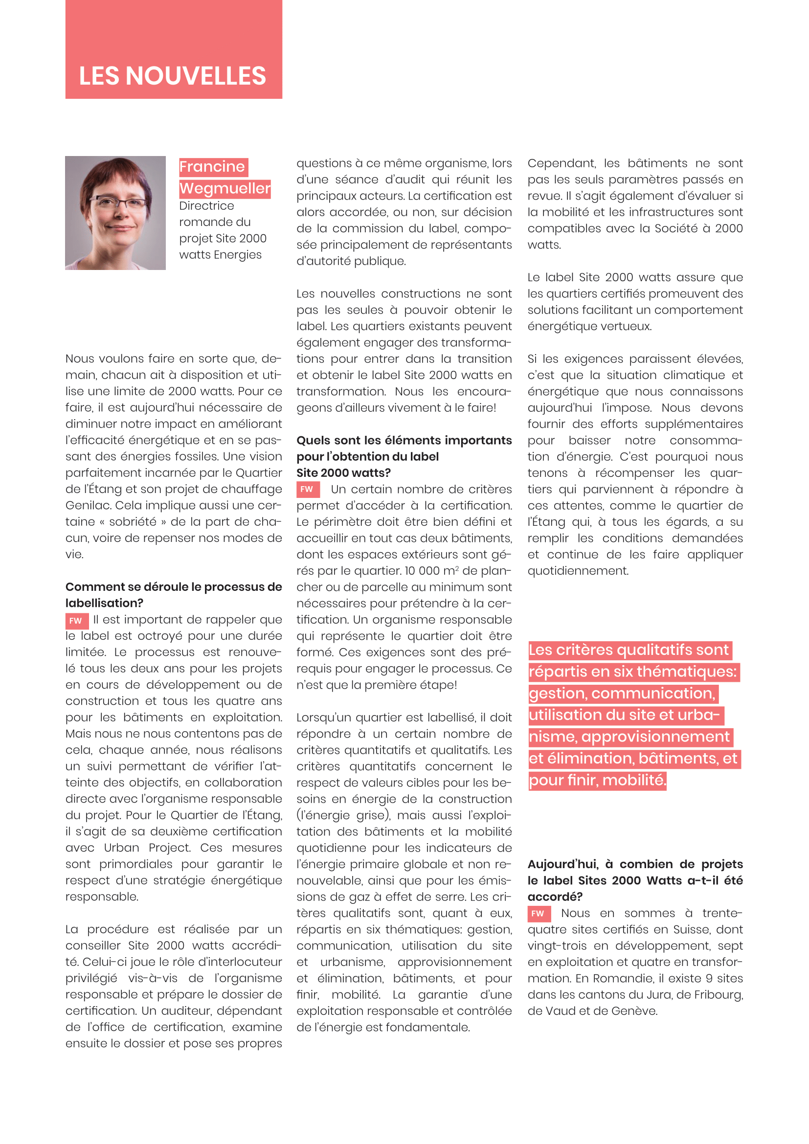 Le Quartier de l'Etang préfigure la société à 2000 watts - Page 2